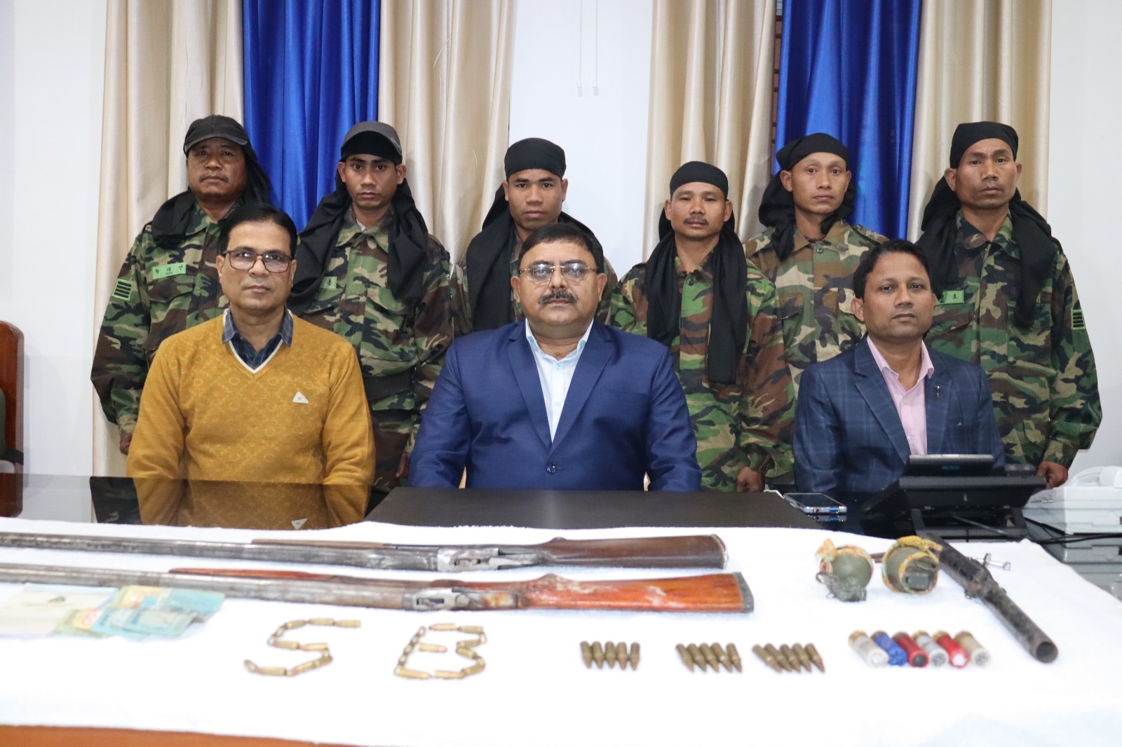 Tripura: NLFT Surrender of 6 Extremists with weapons