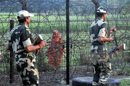 Security forces apprehending Bangladeshis in Tripura