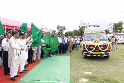CM Manik Saha Flags Off Road Safety Campaign, Ambulance Distribution in Agartala