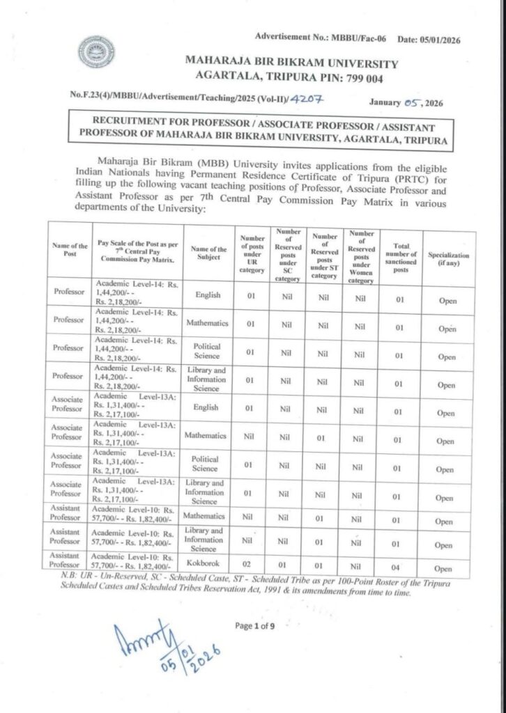 MBB University Announces Recruitment for Professor, Associate Professor and Assistant Professor Posts 2 img 2474