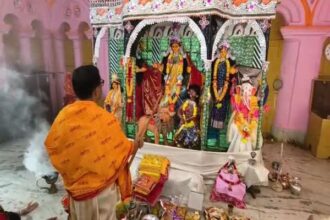 basanti puja begins at durga bari amid devotee rush