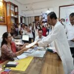 dharmanagar by poll congress candidate chayan bhattacharjee files nomination amid grand rally