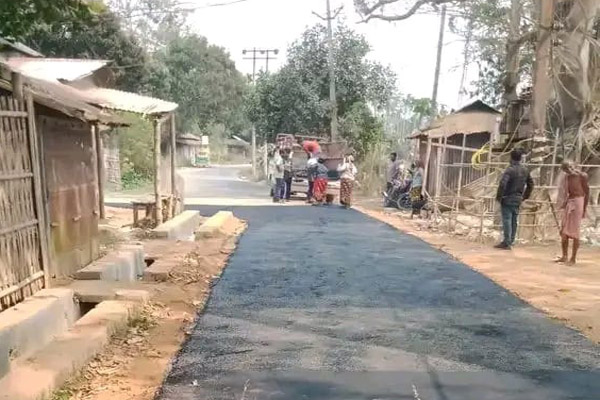 new road brings relief to farmers small traders in tripura village