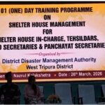 one day training programme on shelter house management held in west tripura