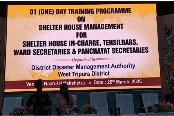 one day training programme on shelter house management held in west tripura