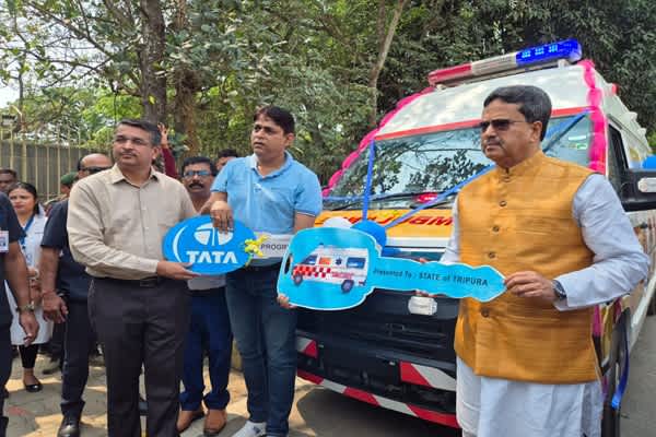 tripura chief minister flags off 24 new ambulances worth rs 5 crore