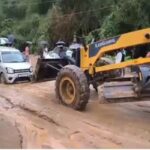 agartala khowai highway paralyzed by torrential rain heavy machinery deployed to move vehicles