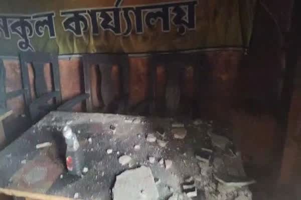 bjp office torched in manu bankul violence escalates post adc polls