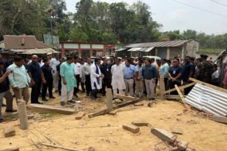 cm manik saha visits violence hit adc areas assures support to bjp workers