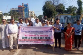 tripura institute of paramedical sciences leads world health day awareness drive