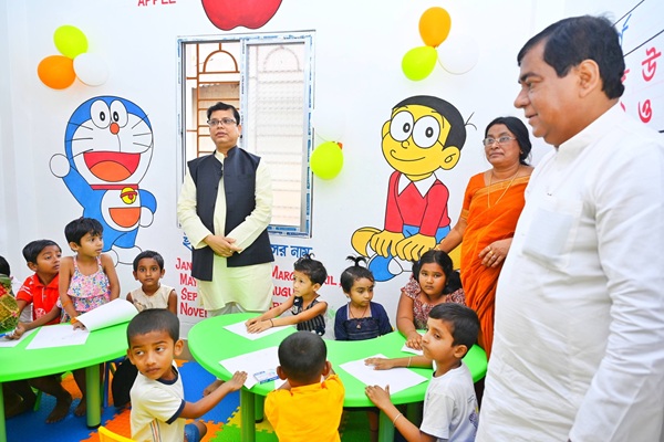 tripura sw se minister inaugurates new anganwadi centre in charipara