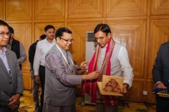 tripura youth affairs sports minister tinku roy joins national chintan shivir in srinagar