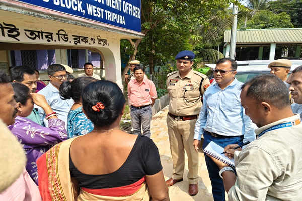 west tripura dm leads law order review in mandwi post adc polls