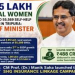 4 95 lakh rural women associated with 55569 shgs in tripura cm