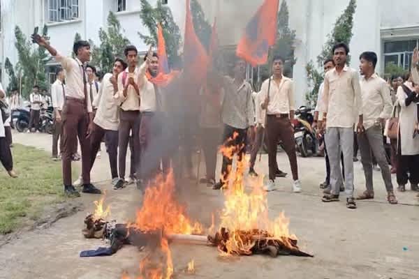 abvp protest rocks tripura university over result fiasco