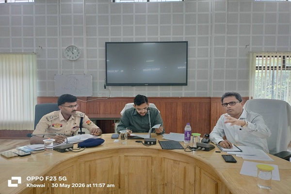 high level review meeting held in khowai ahead of union home minister amit shahs visit