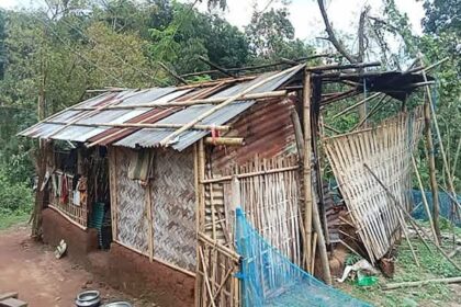 mos brishaketu debbarma extends relief to storm hit family in simna