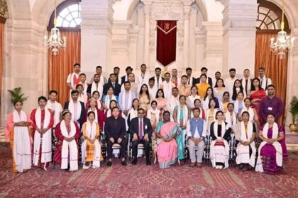 tripuras bamboo craft earns national honour at rashtrapati bhavan