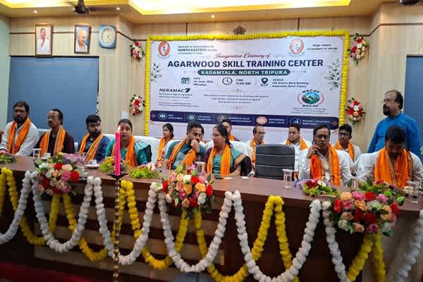 agarwood skill training center inaugurated in north tripura