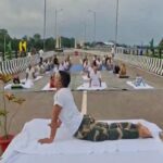 bsf marks international yoga day on indo bangla maitri bridge