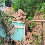 electric tower wall collapse damages home in churaibari