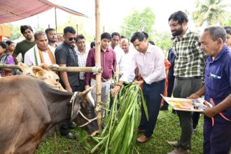 minister sudhangshu das launches fmd vaccination drive in bamutia block