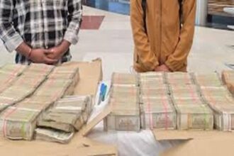 rs 1 68 crore seized at agartala airport two maharashtra men detained