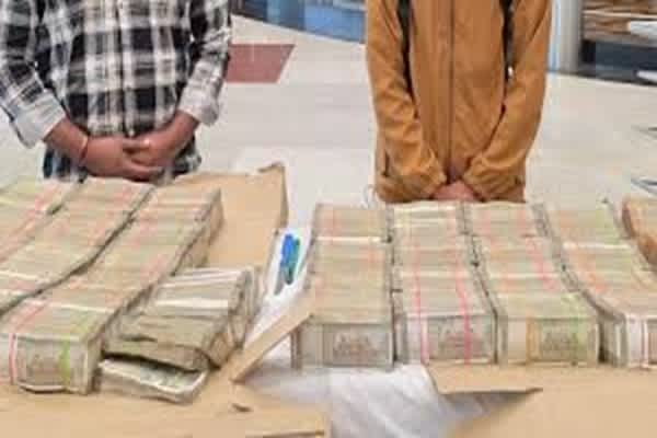 rs 1 68 crore seized at agartala airport two maharashtra men detained