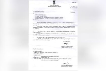 rs 3 lakh sanctioned from pmnrf for kidney transplant of tripura woman biplab thanks pm