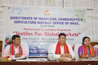 tribal welfare minister pushes tripura textiles toward global stage