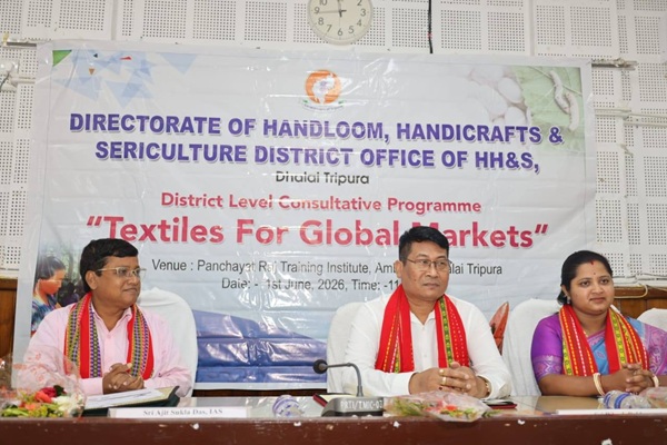 tribal welfare minister pushes tripura textiles toward global stage