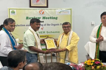 tripura farmer bidhan das honoured for excellence in organic farming