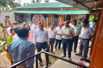 west tripura dm inspects civic works in jirania sub division