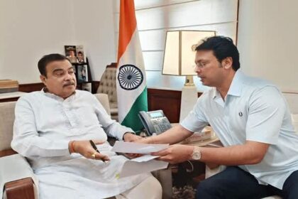 former cm biplab deb meets union minister nitin gadkari pushes for urgent road infrastructure reforms in tripura