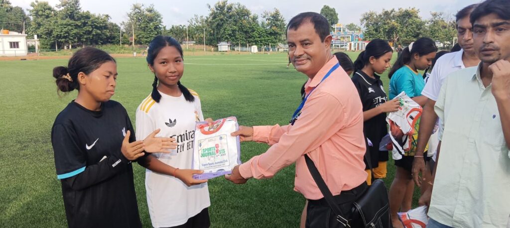 World Sports Journalists Day: Tripura Sports Journalists Club Distributes Jerseys and Sports Kits to Jampuijala Women Footballers 3 img 20260702 wa00614059899609464926070