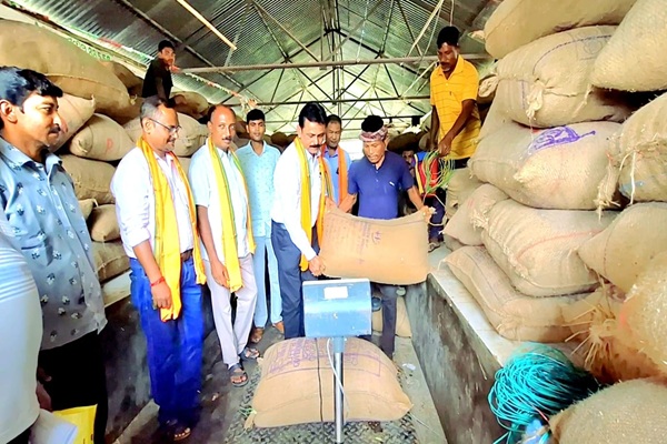 paddy procurement begins at jolaibari sabroom