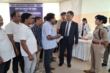 tripura traffic police launches free eye camps for drivers to curb road accidents