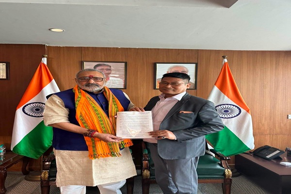 tripuras tribal welfare minister seeks centres support for textile handicraft and silk sector projects