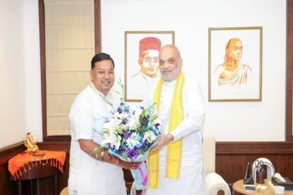 dy speaker ram prasad paul meets union hm amit shah discusses tripuras development roadmap