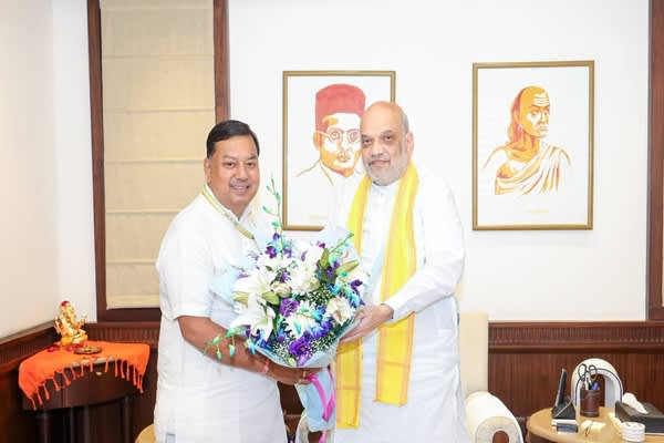 dy speaker ram prasad paul meets union hm amit shah discusses tripuras development roadmap