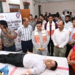 former mp rebati tripura donates blood minister tinku roy praises humanitarian spirit