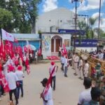 mass left protests shake tripura jail bharo in agartala and dharmanagar