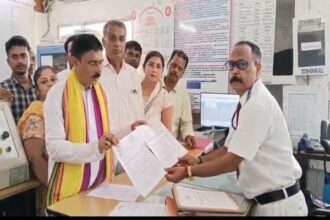 mla jahar chakraborty leads deputation at dharmanagar railway station over passenger grievances