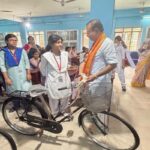 rajya sabha mp rajib bhattacharjee distributes bicycles to girl students calls it s step towards womens empowerment