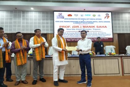 tripura cm manik saha stresses stronger healthcare system hands appointment offers to new doctors