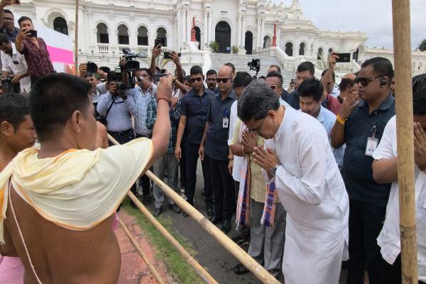 tripura cm participates in traditional ker puja