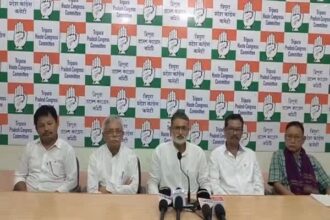 tripura congress protests expulsion of sudip roy barman demands cms resignation