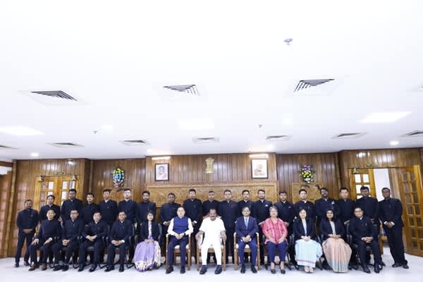 tripura governor meets 27 newly inducted civil service officers