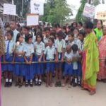 tripura teacher shortage sparks protest in kanchanbari parents students lock school gate