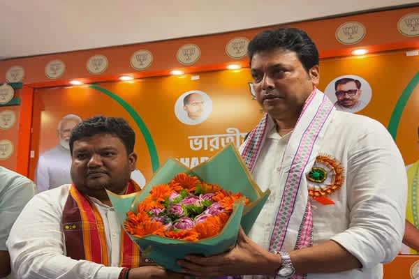 biplab chairs first strategy meet in tripura after becoming bjp national general secretary